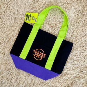 Trader Joe’s Black and Purple Mini Tote Bag